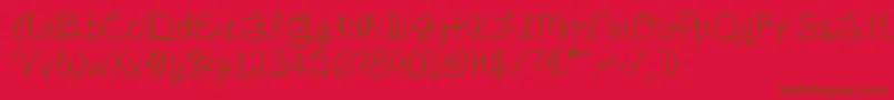 Шрифт Dazzlingdivas – коричневые шрифты на красном фоне