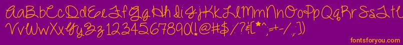 Dazzlingdivas Font – Orange Fonts on Purple Background