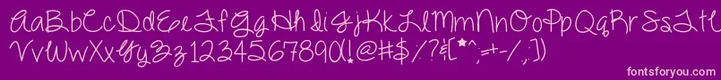Dazzlingdivas-fontti – vaaleanpunaiset fontit violetilla taustalla