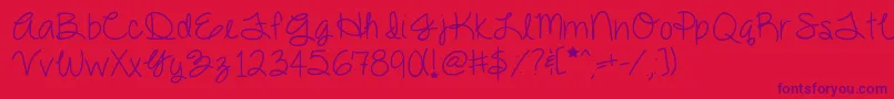 Dazzlingdivas Font – Purple Fonts on Red Background