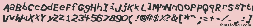 Hypewri4 Font – Black Fonts on Pink Background