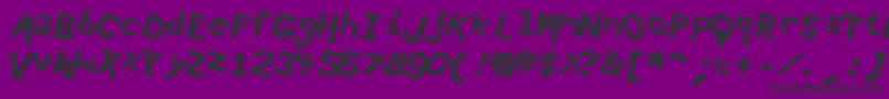 Hypewri4 Font – Black Fonts on Purple Background