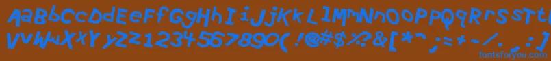 Шрифт Hypewri4 – синие шрифты на коричневом фоне
