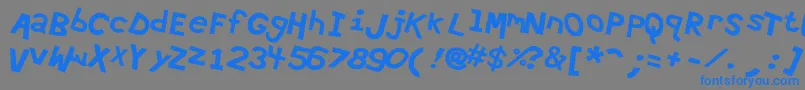 Hypewri4 Font – Blue Fonts on Gray Background