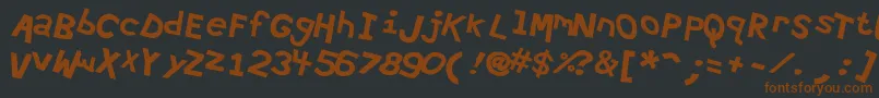 Шрифт Hypewri4 – коричневые шрифты на чёрном фоне