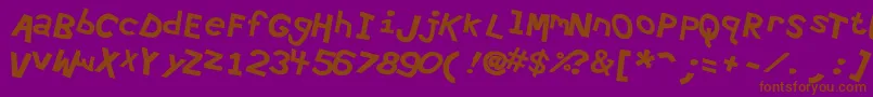 Hypewri4 Font – Brown Fonts on Purple Background
