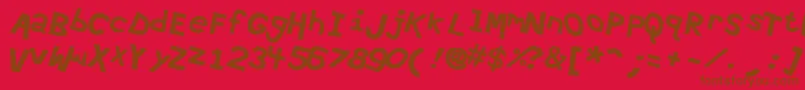 Шрифт Hypewri4 – коричневые шрифты на красном фоне