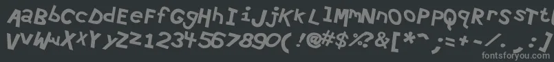Hypewri4 Font – Gray Fonts on Black Background