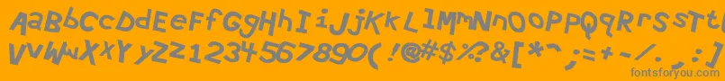 Hypewri4 Font – Gray Fonts on Orange Background