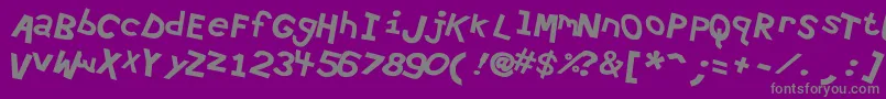 Hypewri4 Font – Gray Fonts on Purple Background