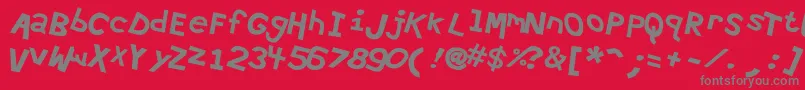 Hypewri4-Schriftart – Graue Schriften auf rotem Hintergrund