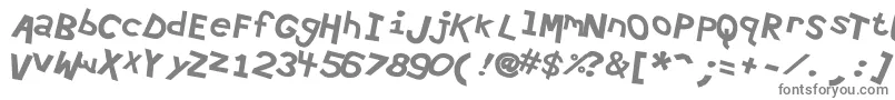 Hypewri4 Font – Gray Fonts on White Background