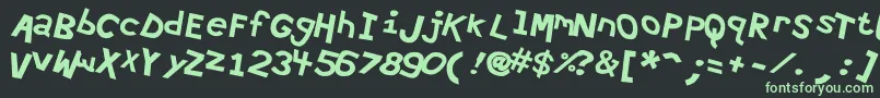Hypewri4 Font – Green Fonts on Black Background