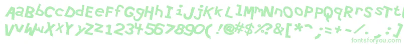 Hypewri4-Schriftart – Grüne Schriften auf weißem Hintergrund