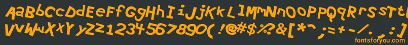 Hypewri4 Font – Orange Fonts on Black Background