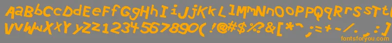Hypewri4 Font – Orange Fonts on Gray Background