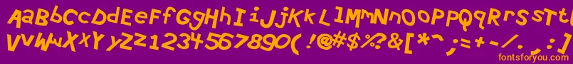 Hypewri4 Font – Orange Fonts on Purple Background