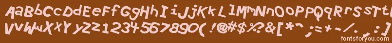 Шрифт Hypewri4 – розовые шрифты на коричневом фоне