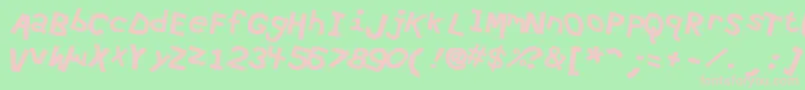 Hypewri4 Font – Pink Fonts on Green Background