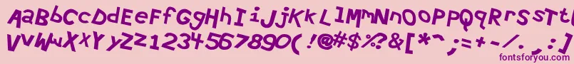 Hypewri4-Schriftart – Violette Schriften auf rosa Hintergrund