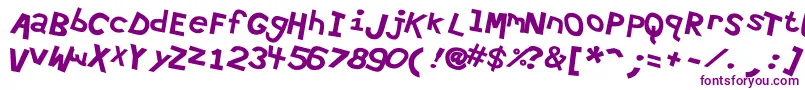 Шрифт Hypewri4 – фиолетовые шрифты на белом фоне