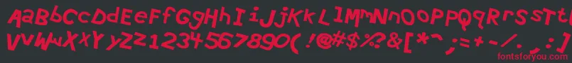 Шрифт Hypewri4 – красные шрифты на чёрном фоне