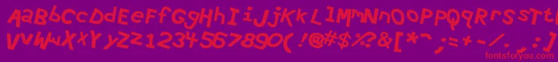 Hypewri4 Font – Red Fonts on Purple Background