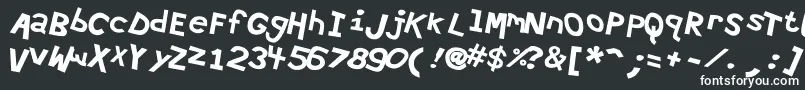 Шрифт Hypewri4 – белые шрифты на чёрном фоне