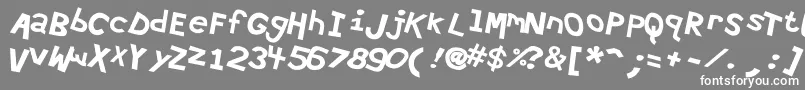 Hypewri4 Font – White Fonts on Gray Background