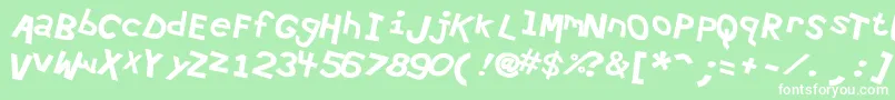 Hypewri4 Font – White Fonts on Green Background