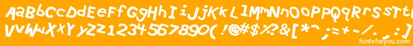 Шрифт Hypewri4 – белые шрифты на оранжевом фоне