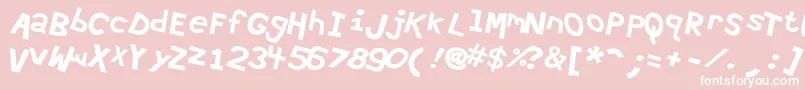 Hypewri4 Font – White Fonts on Pink Background