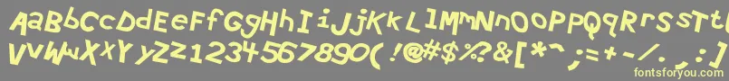 Hypewri4 Font – Yellow Fonts on Gray Background