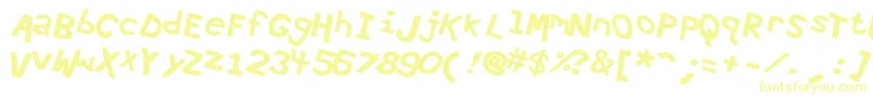 Hypewri4 Font – Yellow Fonts on White Background
