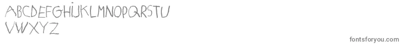 MatildasGradeSchoolHandDemoPrint Font – Gray Fonts on White Background
