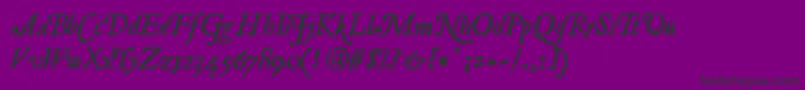 Fonte Jancieni – fontes pretas em um fundo violeta
