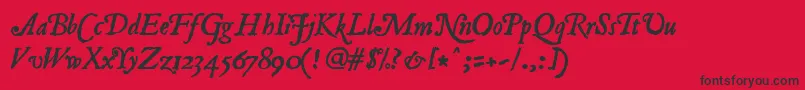 Jancieni Font – Black Fonts on Red Background