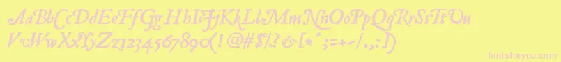 More about Jancieni Font Jancieni Font – Pink Fonts on Yellow Background