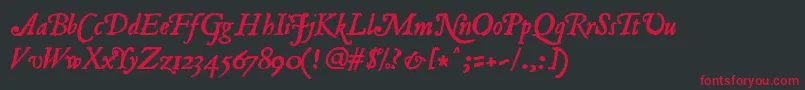 Jancieni Font – Red Fonts on Black Background