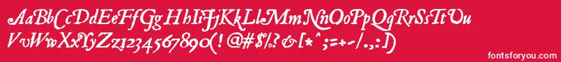 Jancieni Font – White Fonts on Red Background