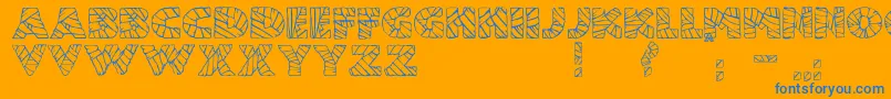 JmhMummy Font – Blue Fonts on Orange Background