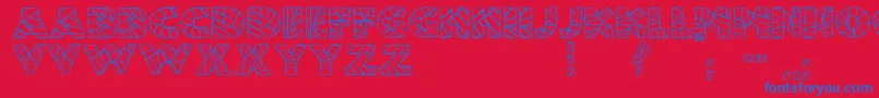 JmhMummy Font – Blue Fonts on Red Background