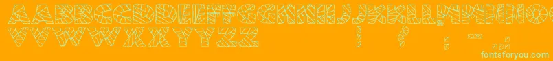 Шрифт JmhMummy – зелёные шрифты на оранжевом фоне