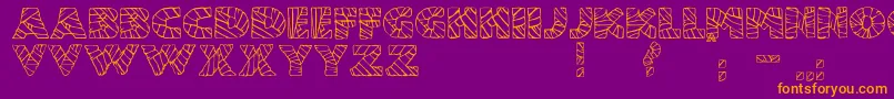 JmhMummy Font – Orange Fonts on Purple Background