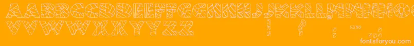 JmhMummy Font – Pink Fonts on Orange Background