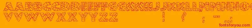 JmhMummy Font – Red Fonts on Orange Background
