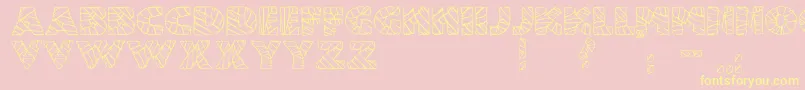 JmhMummy Font – Yellow Fonts on Pink Background