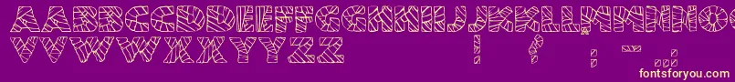 JmhMummy Font – Yellow Fonts on Purple Background