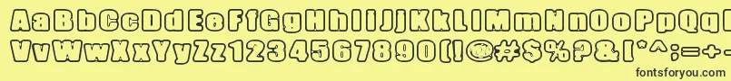 InertiaCreeps Font – Black Fonts on Yellow Background