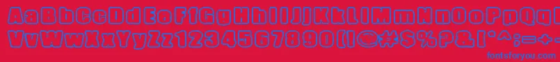 InertiaCreeps Font – Blue Fonts on Red Background